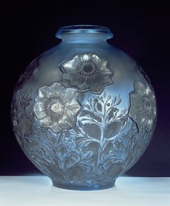 Anemones Vase, 1913 (lyseblått og frostet glass)